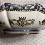 Melonniere in fine polychrome earthenware from Gien with Italian Renaissance decor
