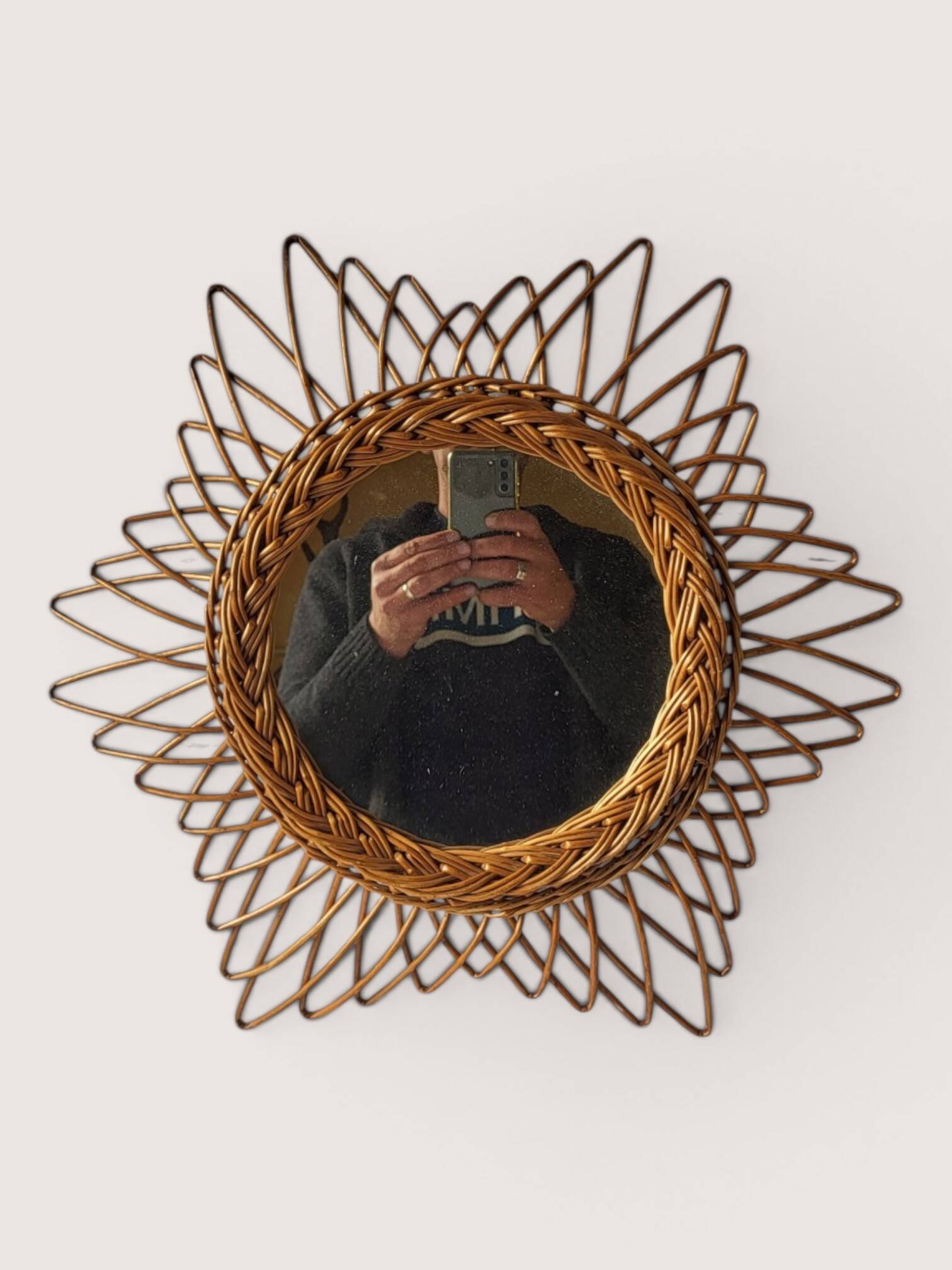Rattan Sun Mirror