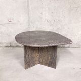 Vintage coffee table in gray granite from the 70s