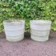 Pair of large fiber cement planters