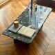 Minimalist design table in black marble Vintage Terrazzo