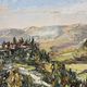 Provençal village landscape, knife oil painting signed René Lechair.