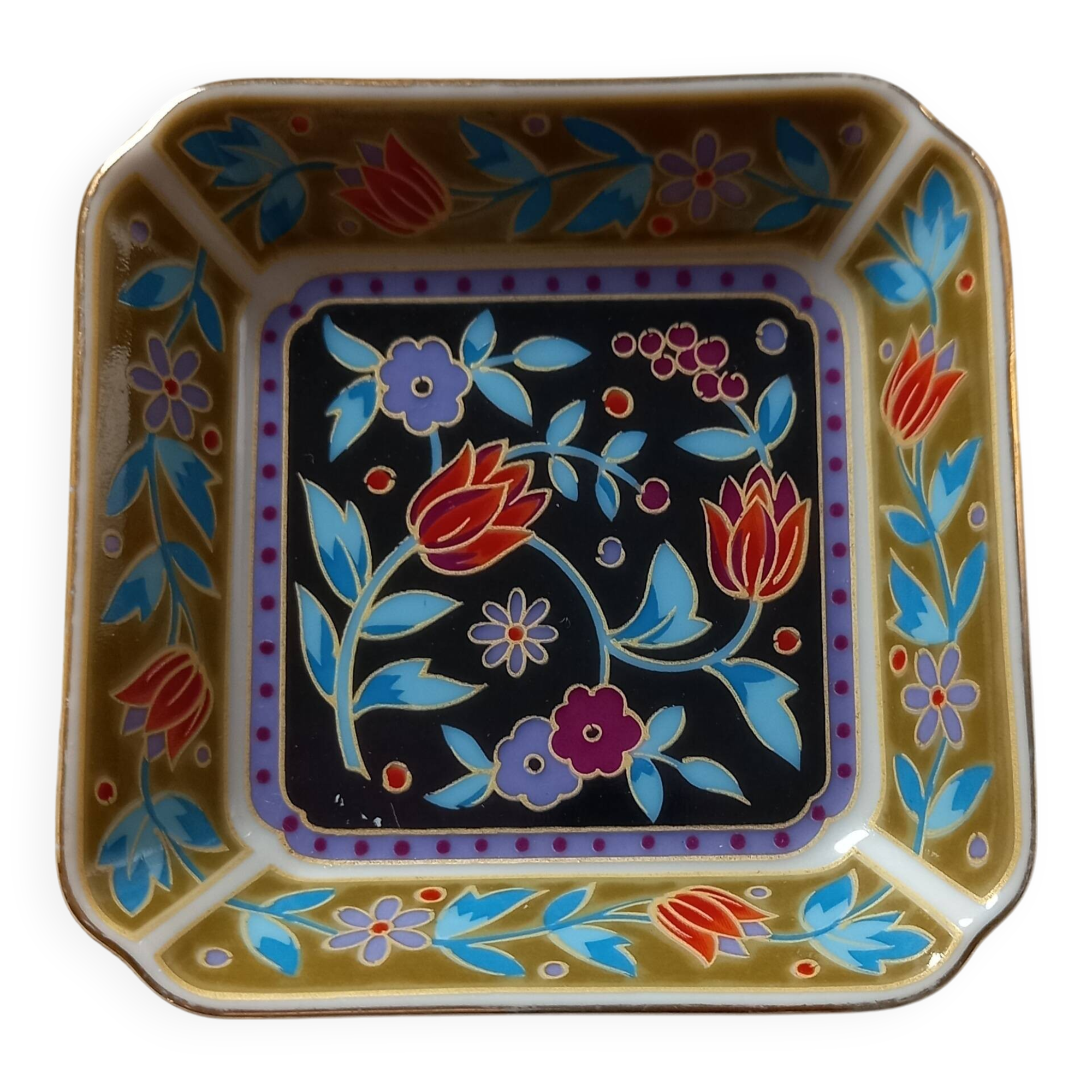 Small square ceramic bowl