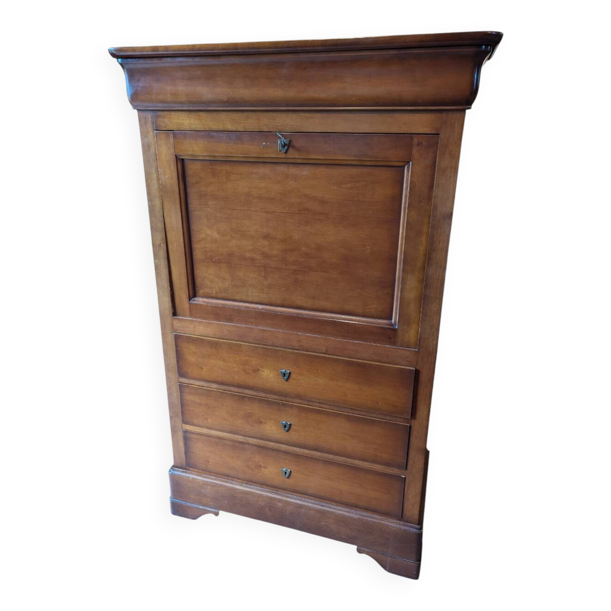Louis-Philippe solid wood secretary - With secret compartments