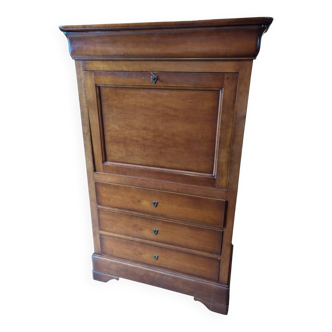 Louis-Philippe solid wood secretary - With secret compartments
