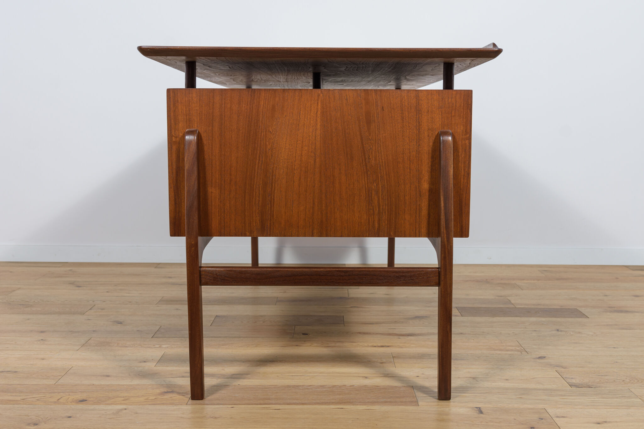 Mid-Century Freestanding Teak Desk, 1960s