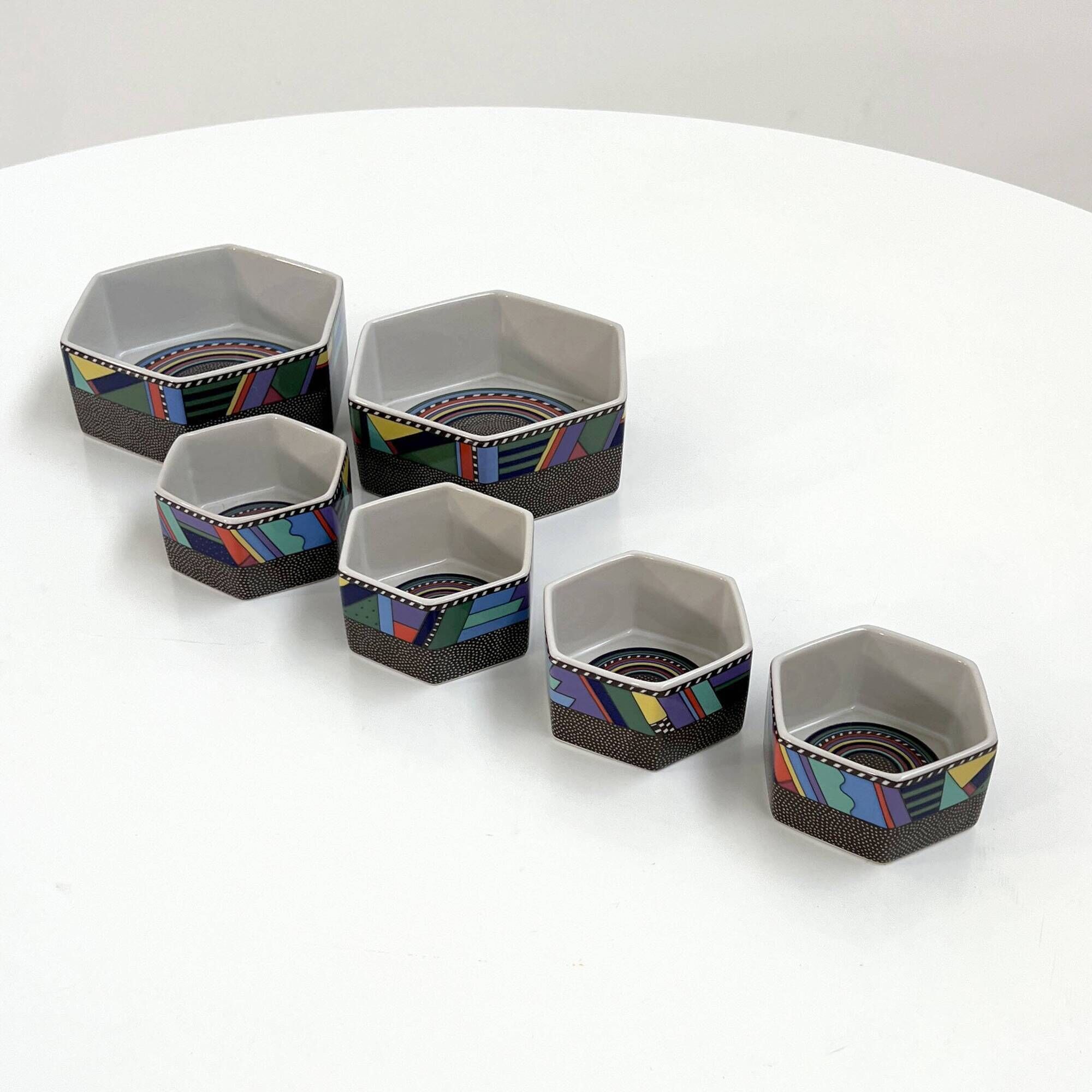 Set of 6 Apéro Bowls Metropol by Barbara Brenner for Rosenthal, 1990