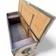 Large antique Asian travel chest made of mango wood.