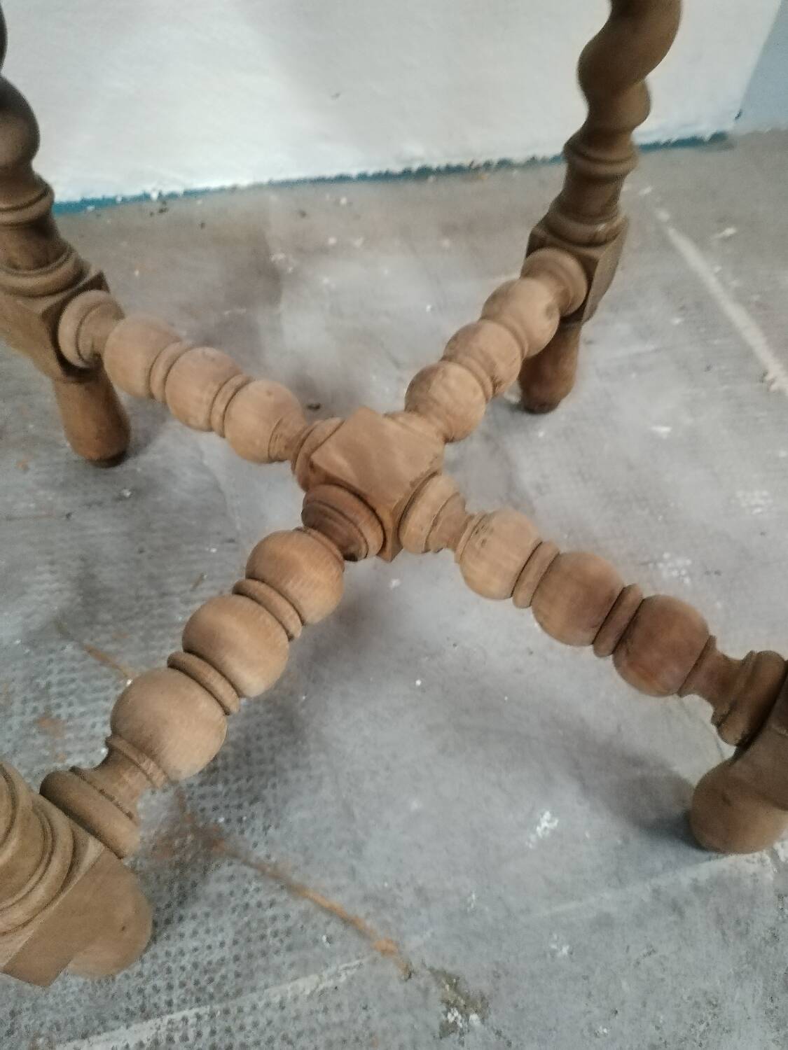 Brass side table with turned legs