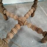 Table d' appoint en laiton pieds tournés