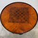 Table bouillotte/table jeu de Style Louis XVI en marqueterie vers 1900