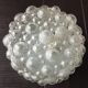 Round ceiling lamp in vintage bubbled glass 60s-70s