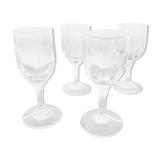 4 bistro glasses mismatched at the beginning of the XX century