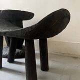 stool / African handcrafted side table in raw wood