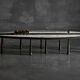 Table basse brutaliste en acier et pierre de Thomas Serruys, Belgique, 2019