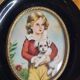 Pair of miniatures of the nineteenth century signed Jane after Fragonard