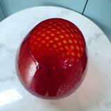 Vase verre empoli rouge