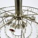 Glass and chrome metal chandelier, 1960