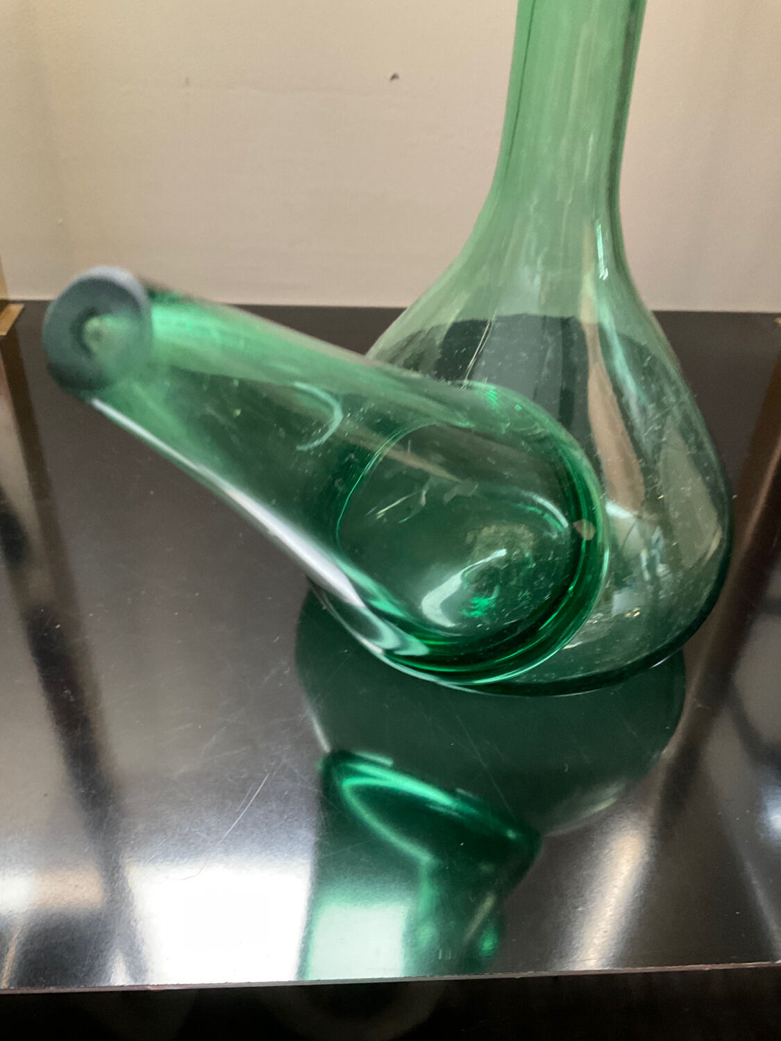Vintage Porron carafe in glass paste