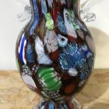 Murano millefiori glass vase