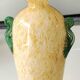 Amphora vase, speckled yellow. Murano style. Blown glass. Height 28 cm