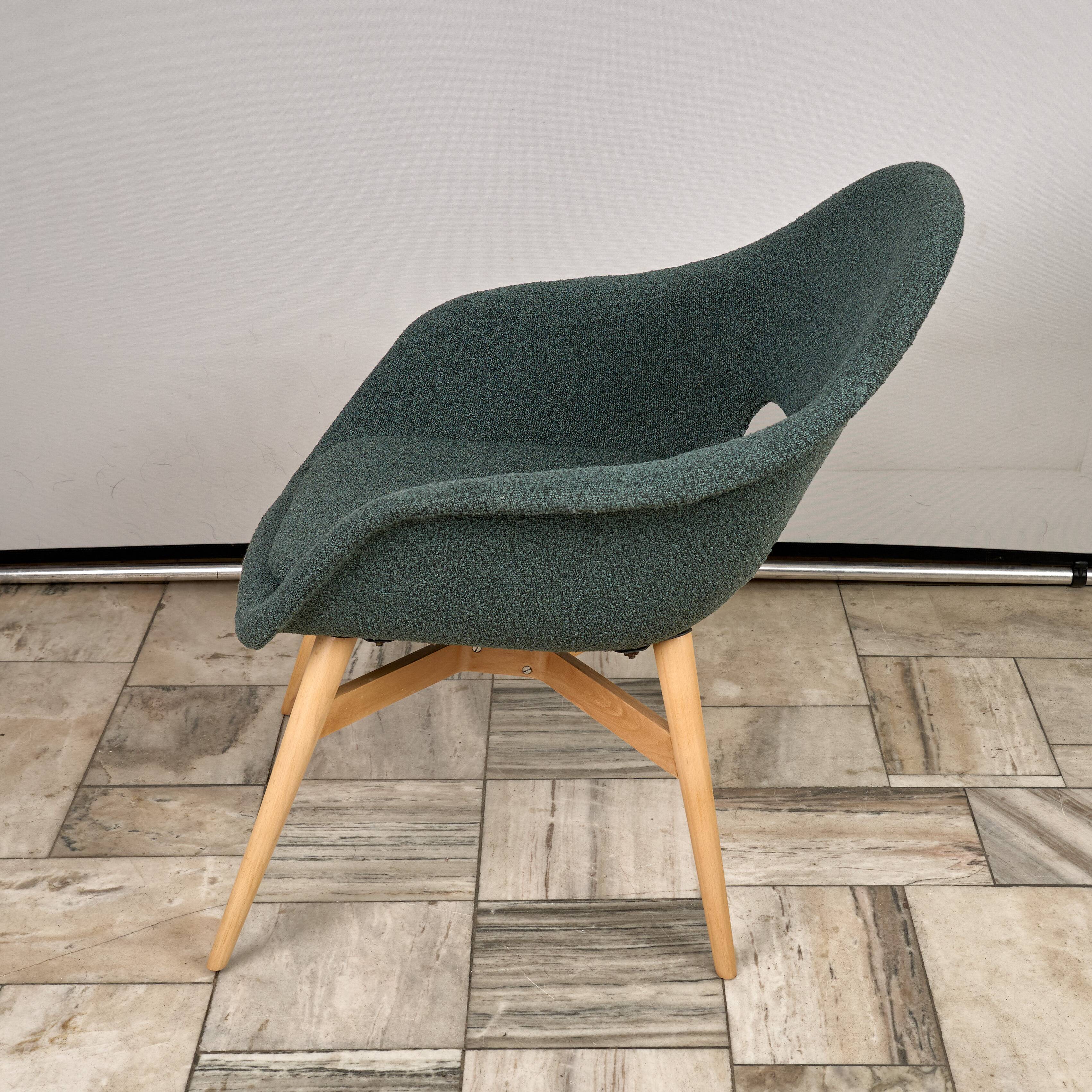 Vintage Shell Lounge Chair by Miroslav Navratil, 1960s, Czechoslovakia