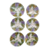 Slipware plates with vine decoration.