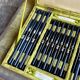 68-piece silver-plated and black ebony cutlery set with 4 velvet cases