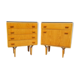 Pair of bedside tables by Frantisek Mezulanik ,manufactured by Novy Domov NP