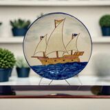 Keros boat plate, Lloret, Spain, 20th century