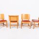 Set of 4 Vintage Architectural Danish chairs