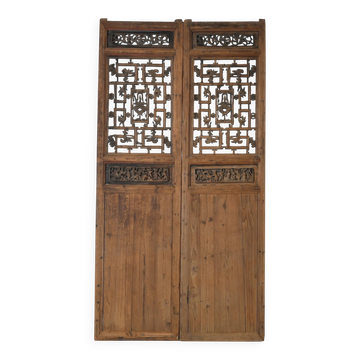 Suzhou - Porte chinoise ancienne en pin n°2