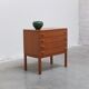 Commode suédoise en teck avec poignées en métal, années 1970