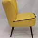 50s vintage cocktail armchair "yellow lelievre fabric