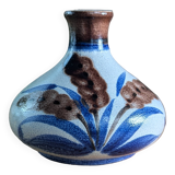 Small painted ball vase with numbered floral pattern