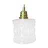 Lampe baladeuse - globe en verre cisélé transparent