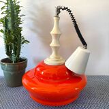 Vintage opaline chandelier ceiling light from the 70s