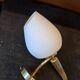Paire applique laiton verre blanc