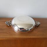 Round Hollow Dish, Vegetable Dish Silver Metal GELB