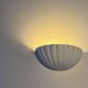 Pair of vintage shell wall lights, matte white, France 1970
