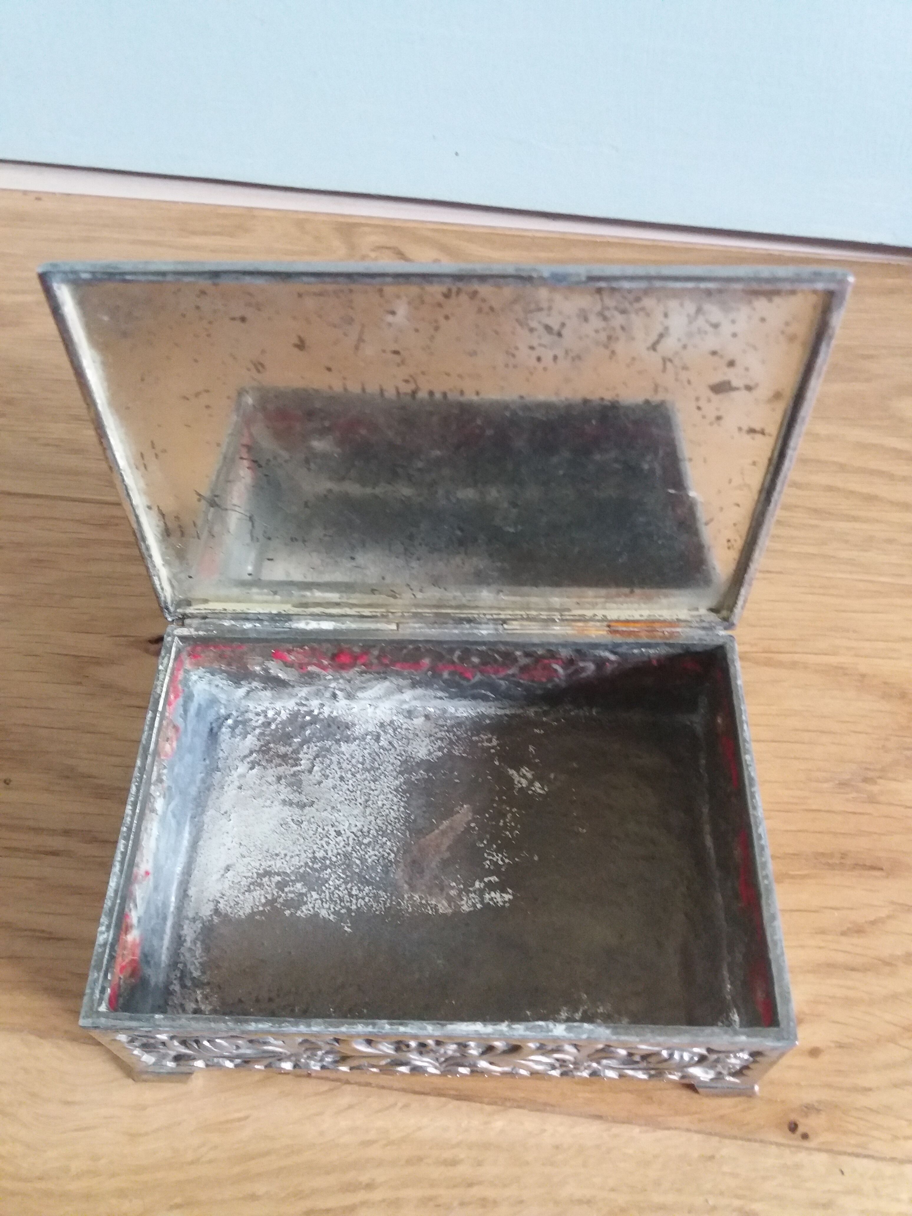 Silver plated jewelry box