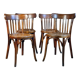 4 Baumann bistro chairs 30s curved wood