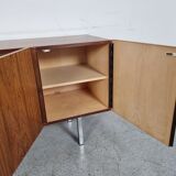 Scandinavian row in rosewood and chrome, 60s