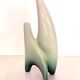 White and Green Ceramic Flower Vase Sculpture attr. to Vibi, Turin, Italy