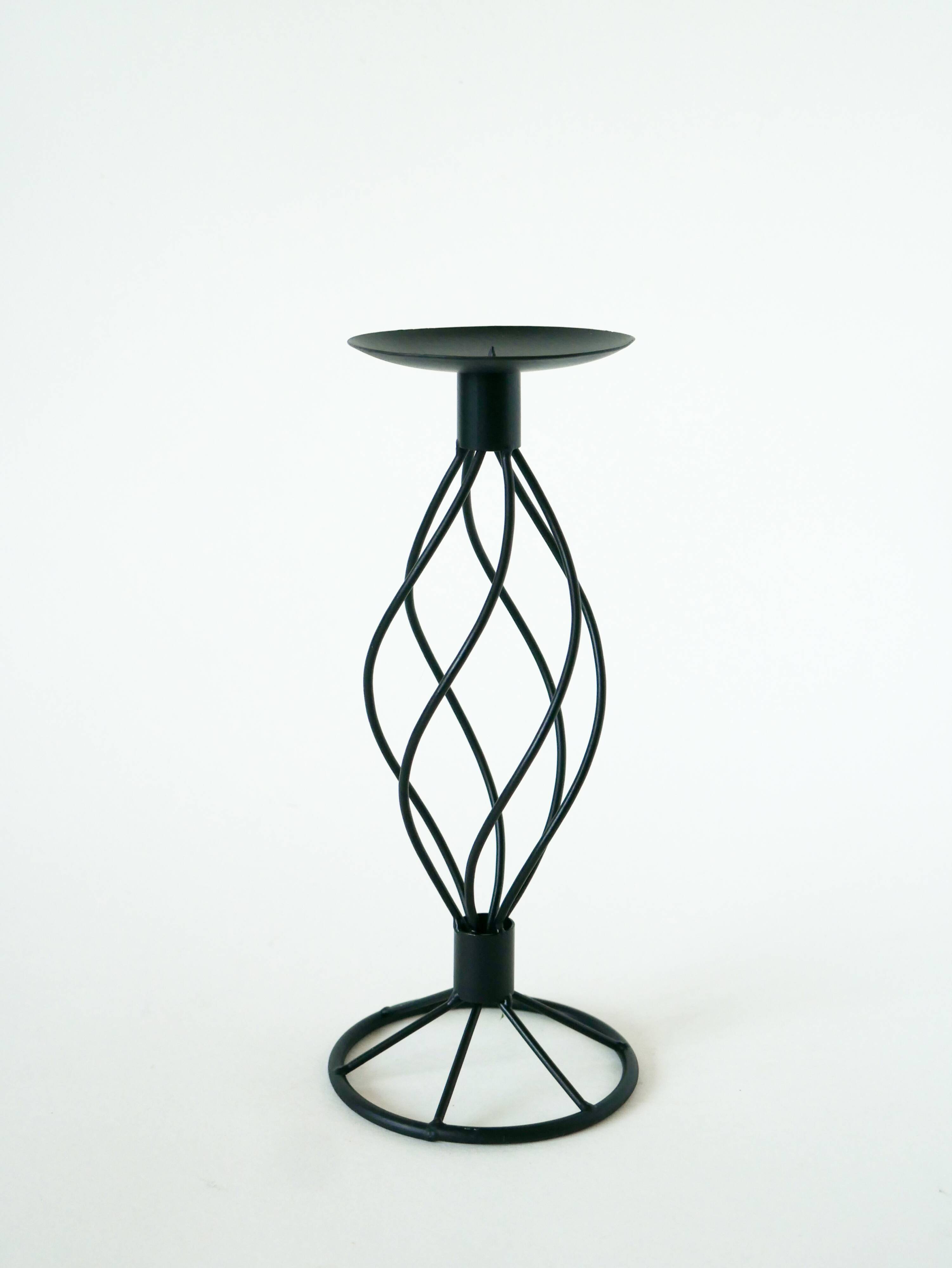 Vintage wrought iron candle holder