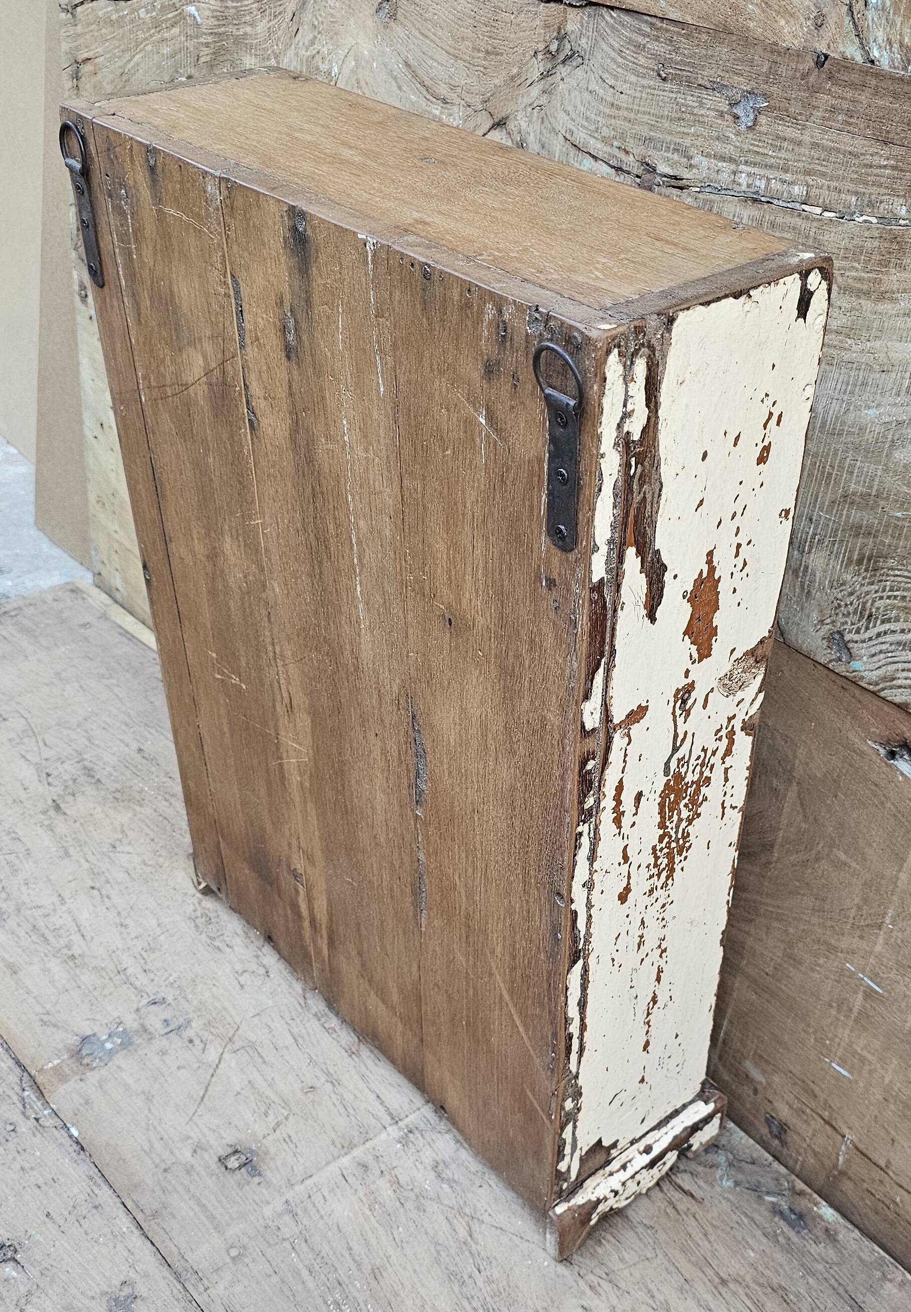 Old Burmese teak wall display case