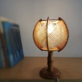 1960s wooden table lamp