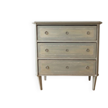 Commode rétro en bois peint gris
