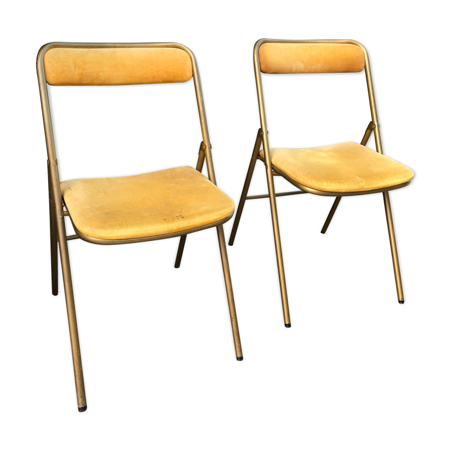 Paire de chaises pliantes vintages