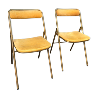 Pair of vintage folding chairs
